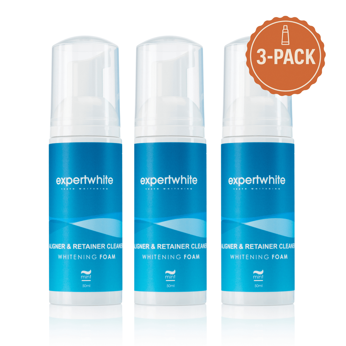Expertwhite Aligner Retainer Cleaner 3 x Pack (save 20%) Clean+ Whiten Max+ Foam