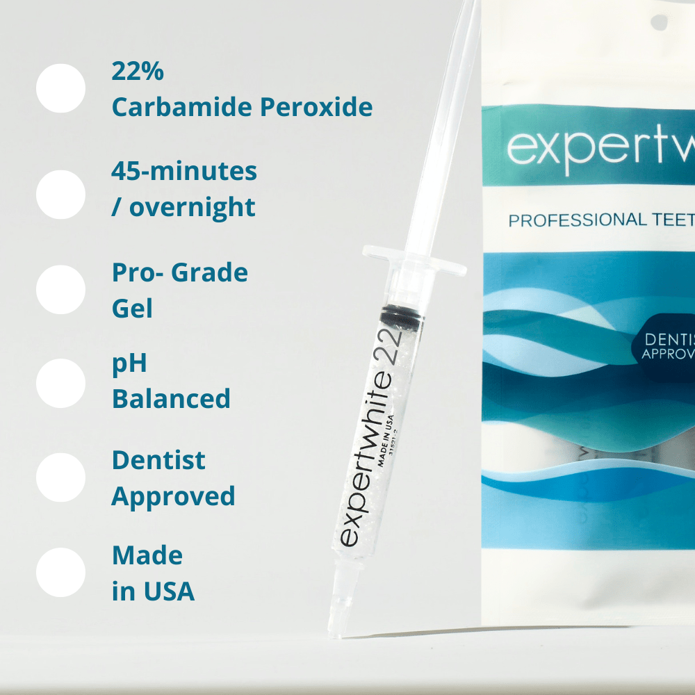 Expertwhite Teeth Whitening Gels 8-Gel pack | Expertwhite 22 Pro-grade Teeth Whitening Gel for Trays (45-minutes, 8-Gels) Save 25%