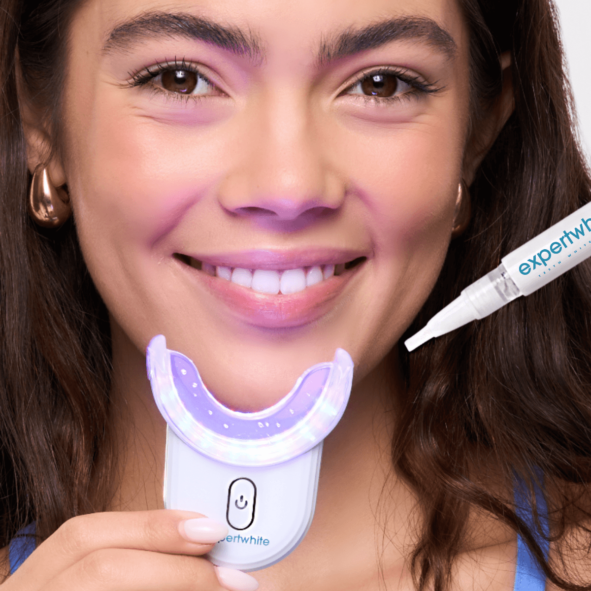 Expertwhite Teeth Whitening Kit Ultimate Teeth Whitening Bundle: LED Accelerator Kit, Whitening Strips, Teeth Whitening Foam & On-the-Go Whitening Pens
