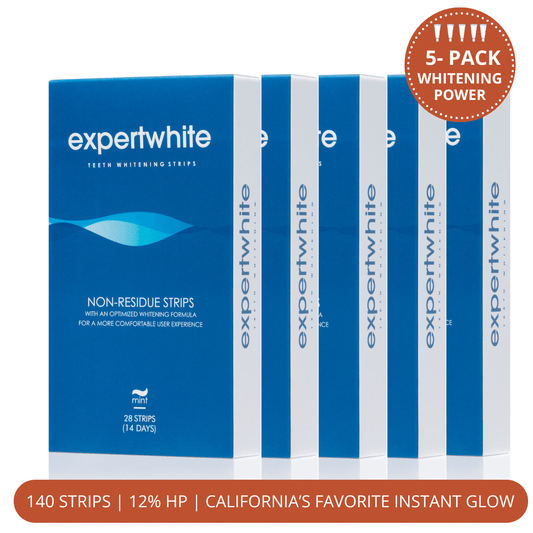 Expertwhite Teeth Whitening strips 5-Pack (LIMITED 40% OFF) Max+ Instant Glow Strips