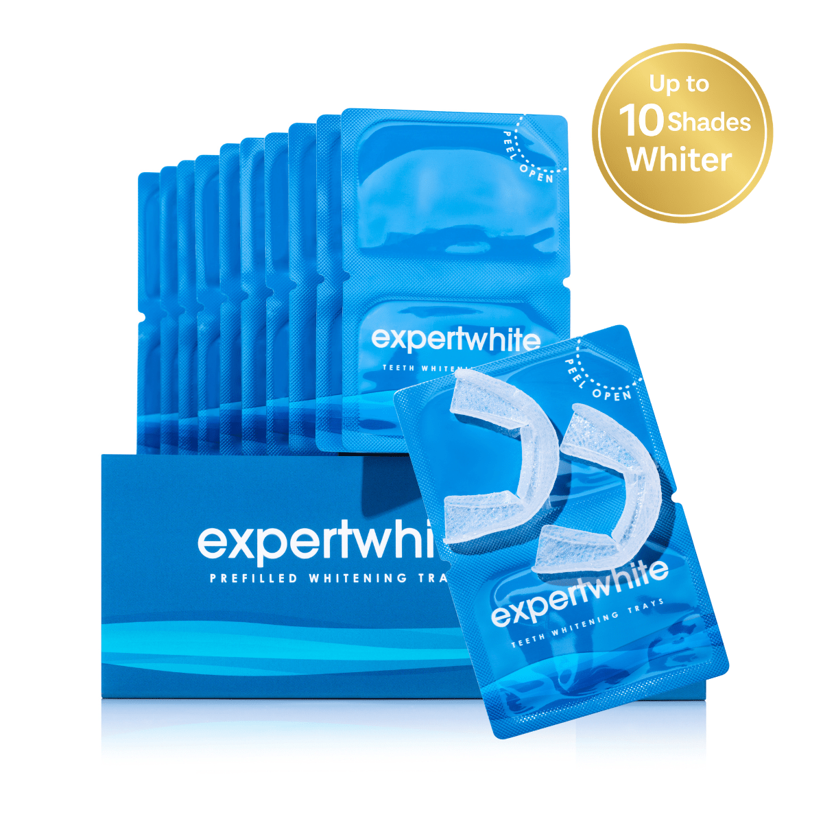 Expertwhite Teeth Whitening Trays Kit 1 Pack Expertwhite Max+ Trays: 12% HP Dentist-Grade Whitening Trays – Ready to Use