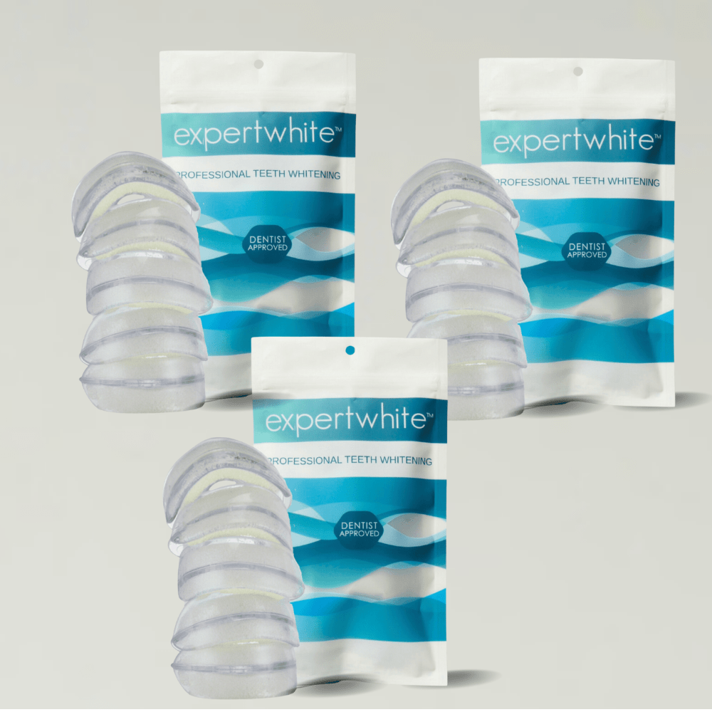 Expertwhitening Teeth Whitening Kit 3 Packs (15-Trays) Preloaded Teeth Whitening Trays