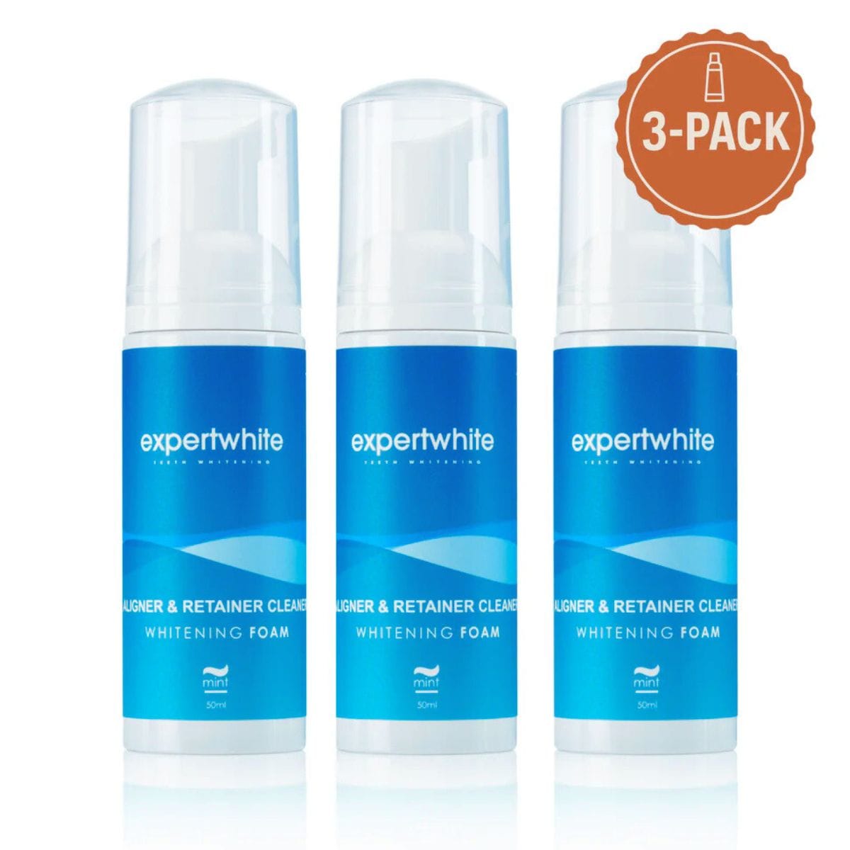 Expertwhite Aligner Retainer Cleaner 3 x Pack (Save More) Aligner & Retainer Cleaner + Whitening Foam – Freshen, Clean & Brighten USA| Expertwhite