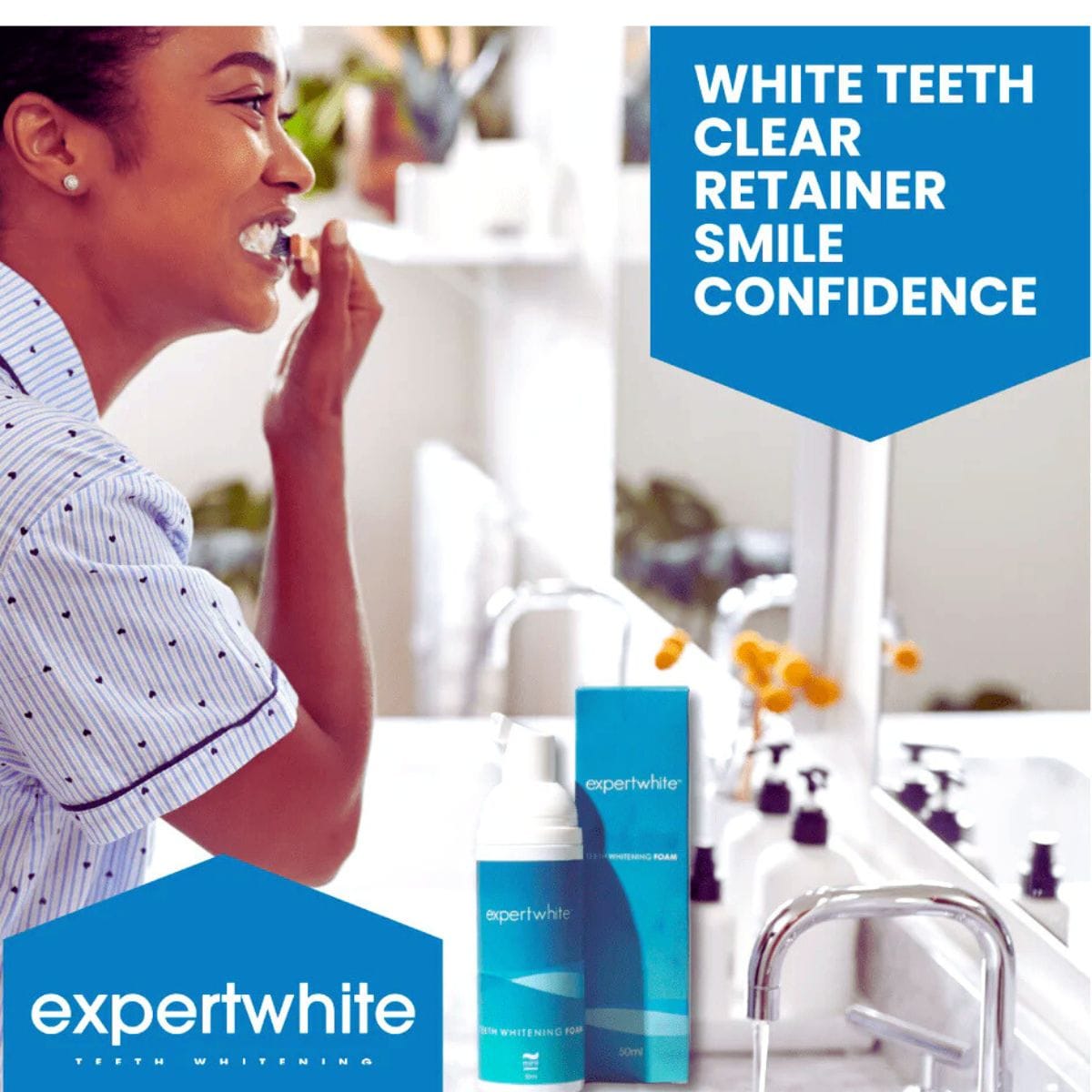 Expertwhite Aligner Retainer Cleaner Aligner & Retainer Cleaner + Whitening Foam – Freshen, Clean & Brighten USA| Expertwhite
