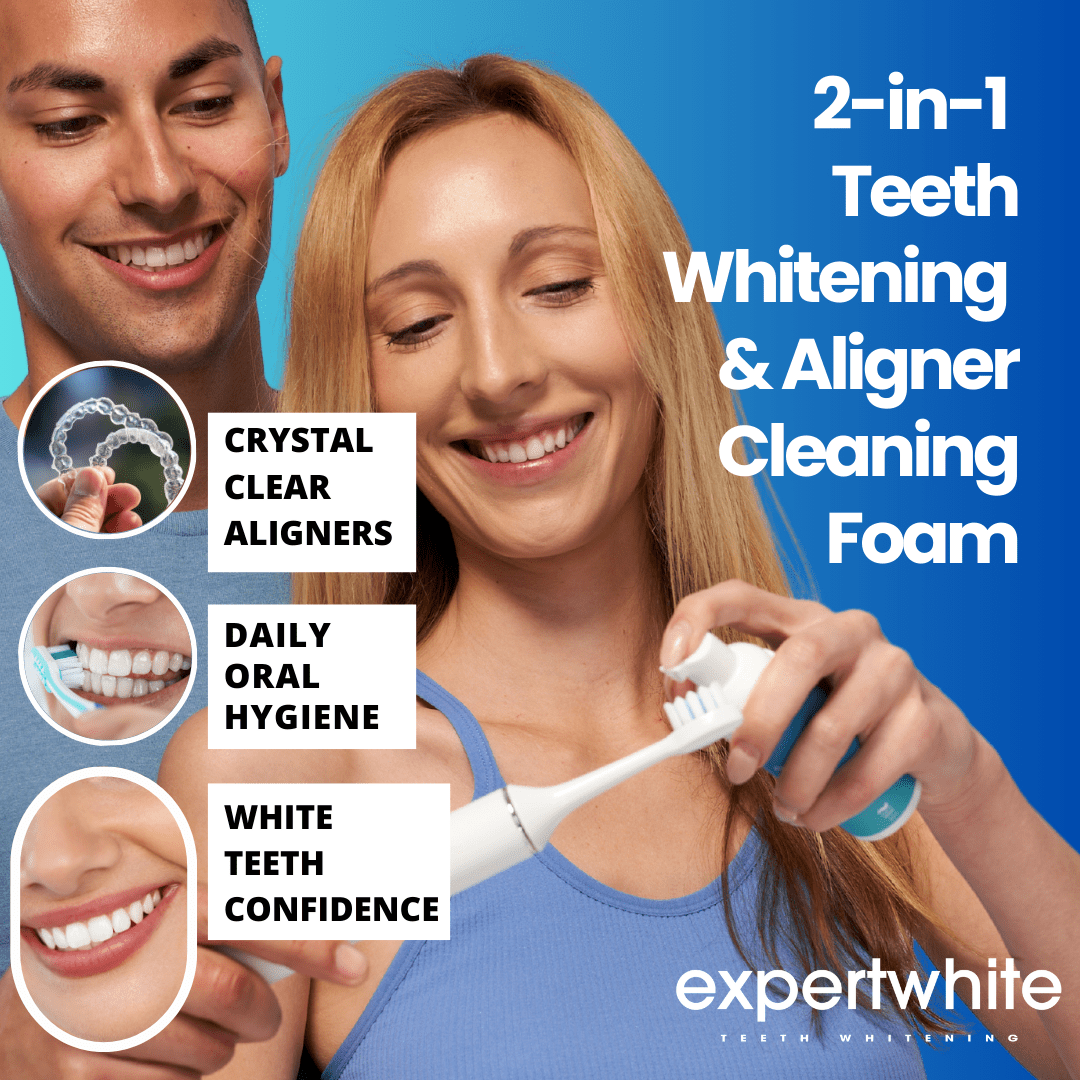 Expertwhite Aligner Retainer Cleaner RETAINER FOAM: Expertwhite 2-in-1 Retainer & Teeth Whitening Foam