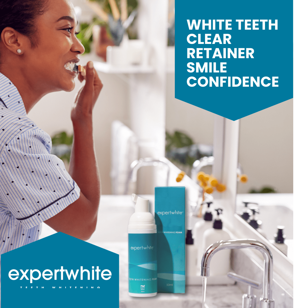 Expertwhite Aligner Retainer Cleaner RETAINER FOAM: Expertwhite 2-in-1 Retainer & Teeth Whitening Foam