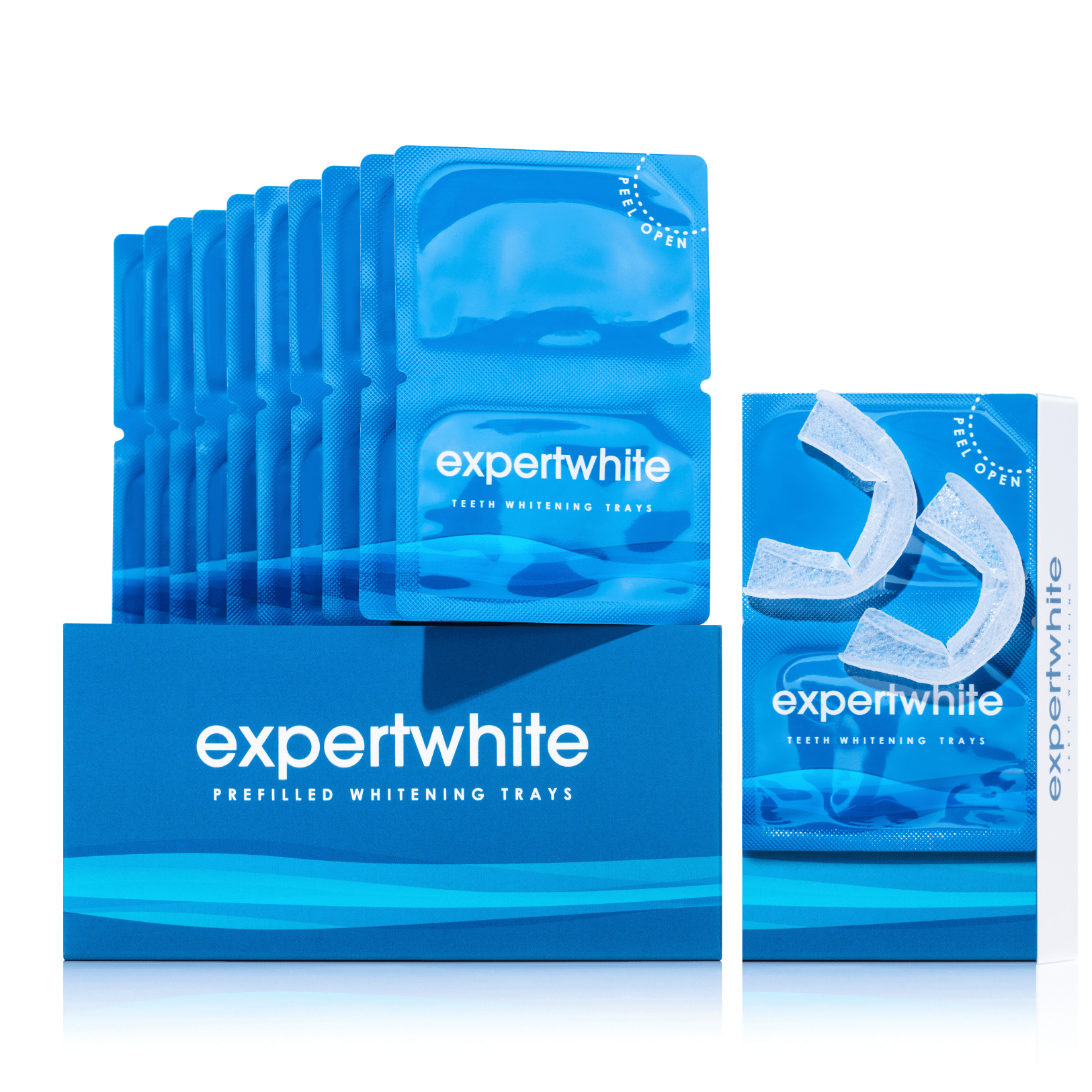 Expertwhite New 12% HP Prefilled Teeth Whitening Trays (20 Trays, 10 Treatments Upper and lower). BrightGlo Max