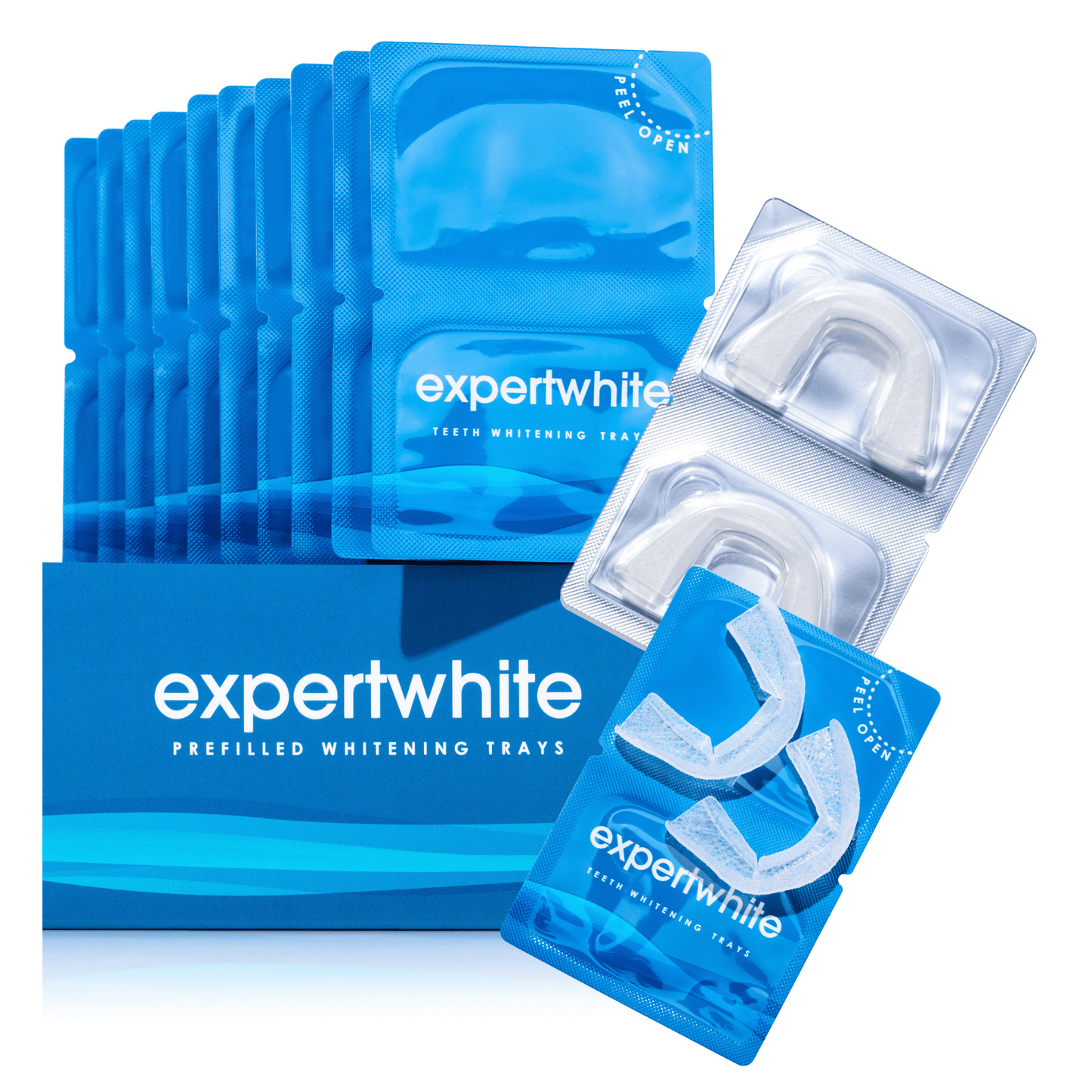 Expertwhite New 12% HP Prefilled Teeth Whitening Trays (20 Trays, 10 Treatments Upper and lower). BrightGlo Max