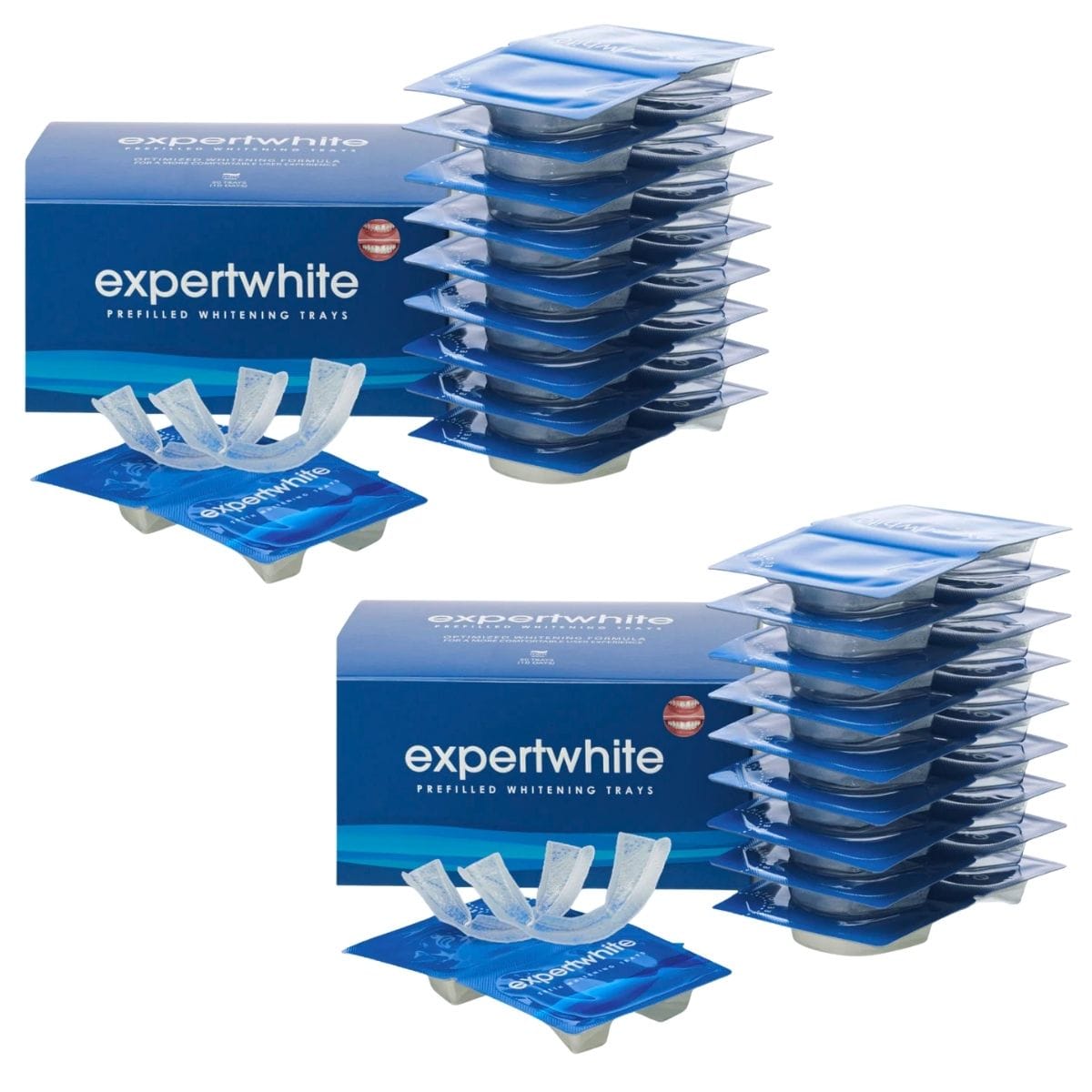 Expertwhite Prefilled Teeth Whitening Trays 12HP – Max Strength Prefilled Whitening USA (2 Pack) – Expertwhite