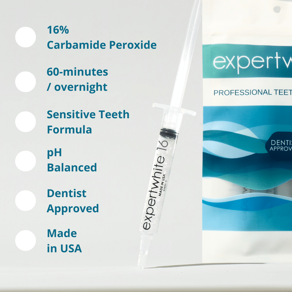 Expertwhite Teeth Whitening Gels Expertwhite 16 | Sensitive Teeth Whitening Gel for Trays | Nite | 20-gels (Save 50%)
