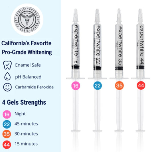 Expertwhite Teeth Whitening Gels Teeth Whitening Gel 16CP Gentle+ USA– Overnight Whitening for Sensitive Teeth (20 Gels) | Expertwhite