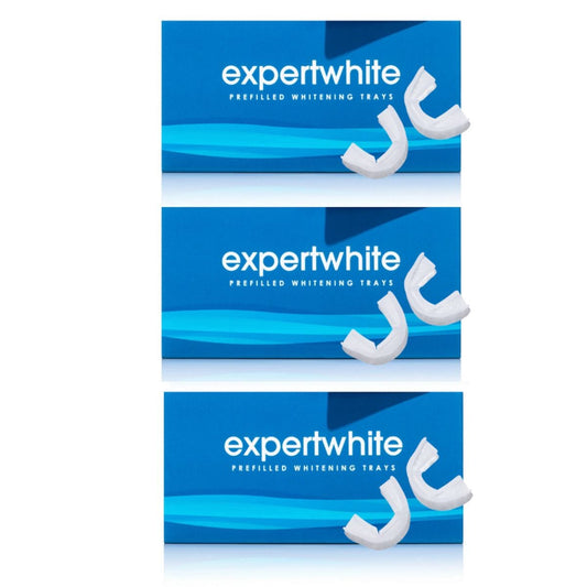 Expertwhite Teeth Whitening Kit Professional Prefilled Teeth Whitening Trays – Peroxide Powered Whitening, Enamel Safe 12% Hydrogen Peroxide, pH Balanced , Results in days (3 Boxes)