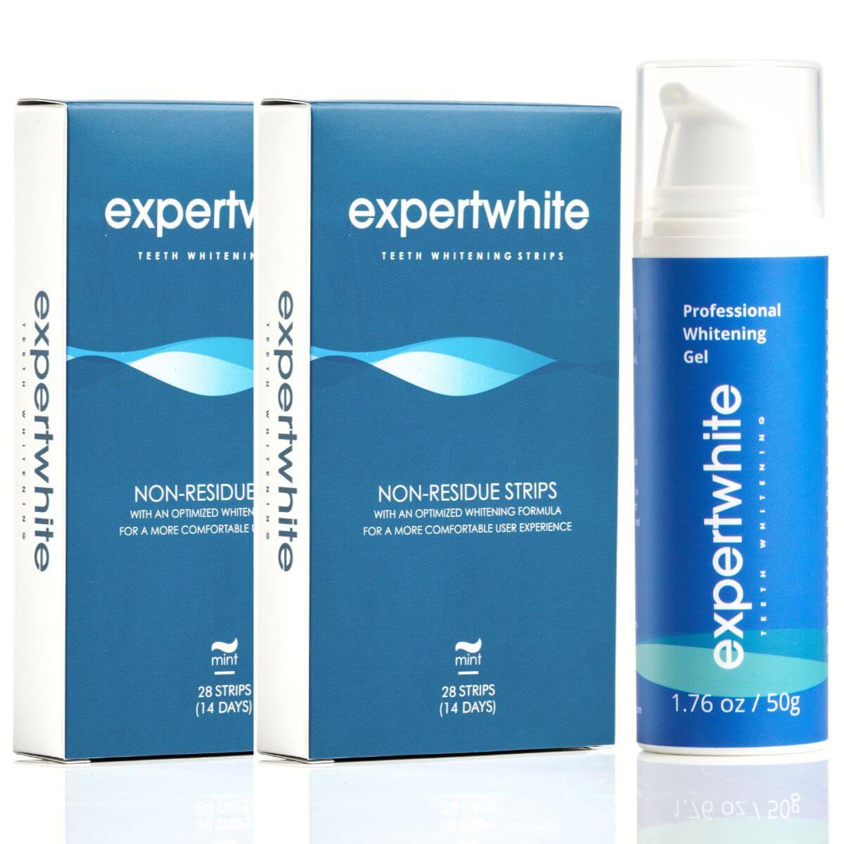 Expertwhite Teeth Whitening strips Intensive Whitening System For deeper whitening & tougher stains  (2 Box Strips + Booster Gel) Expertwhite Smile Reset Teeth Whitening Strips