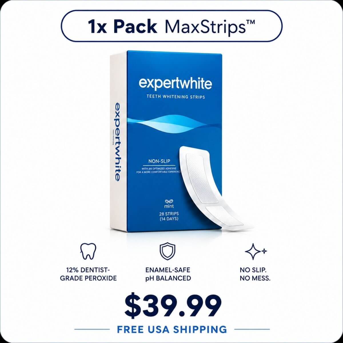 Expertwhite Teeth Whitening strips MaxStrips™ - Take Whitening Beyond the Surface.