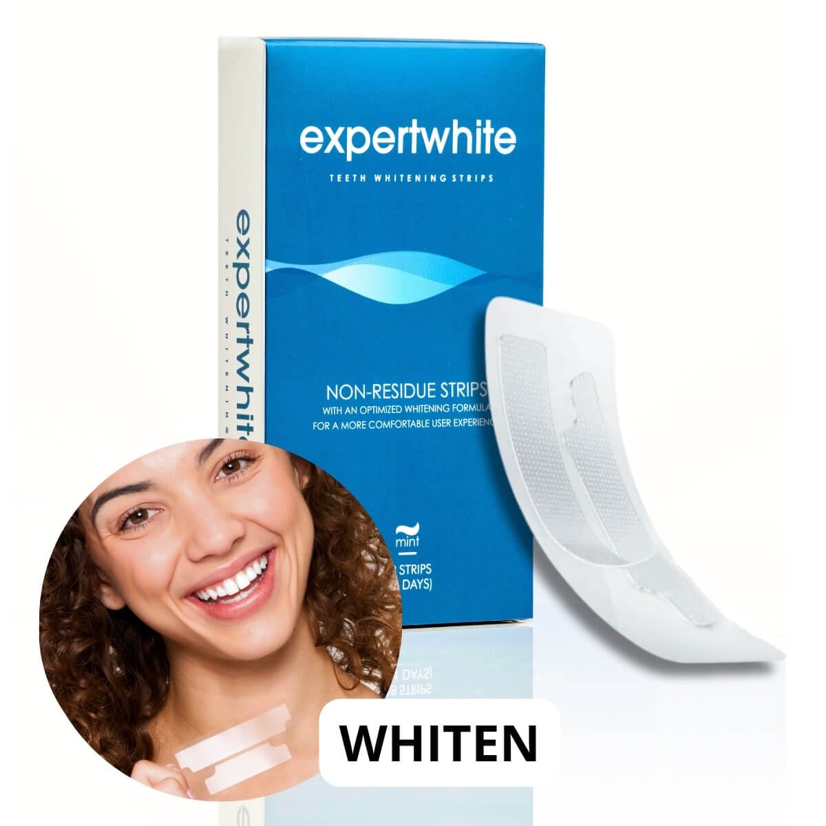 Expertwhite Teeth Whitening strips THE EXPERTWHITE TEETH WHITENING STRIPS™ — for a Visibly Whiter Smile.