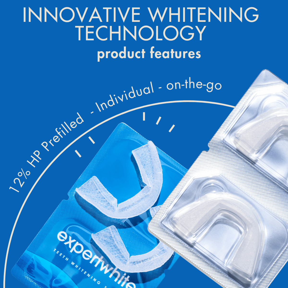 Expertwhite Teeth Whitening Trays Kit Expertwhite Max+ Trays: 12% HP Dentist-Grade Whitening Trays – Ready to Use