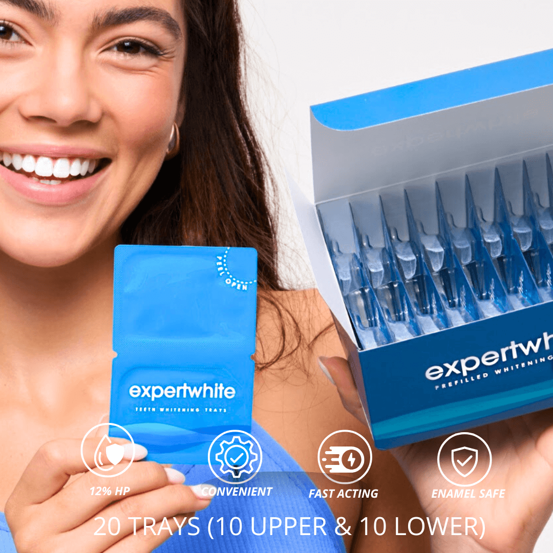Expertwhite Teeth Whitening Trays Kit Expertwhite Max+ Trays: 12% HP Dentist-Grade Whitening Trays – Ready to Use