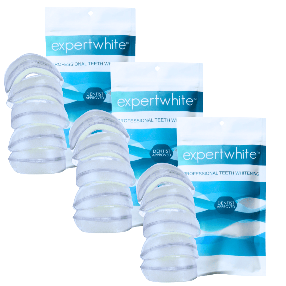 Expertwhite Teeth Whitening Trays Kit Three Packs (15 Trays Total) - save 30% Expertwhite WhiteBomb Trays. One Session. Seriously White Teeth.